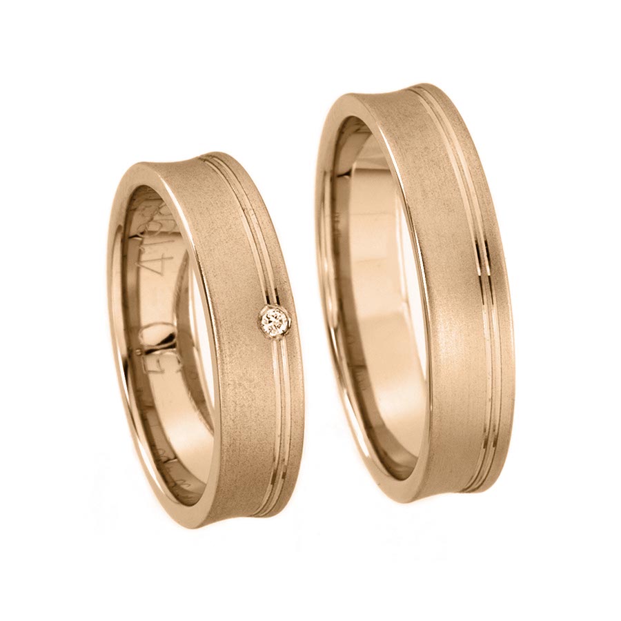 Wedding rings 585 Rotgold 514198-50