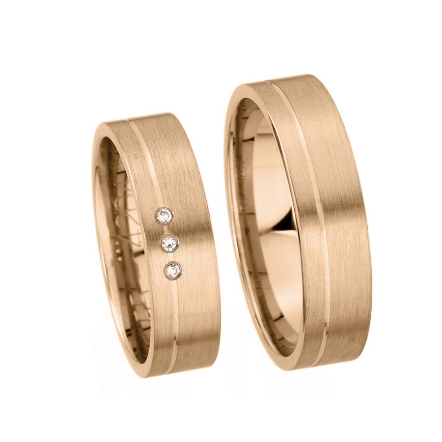 Wedding rings 585 Rotgold 514204-55