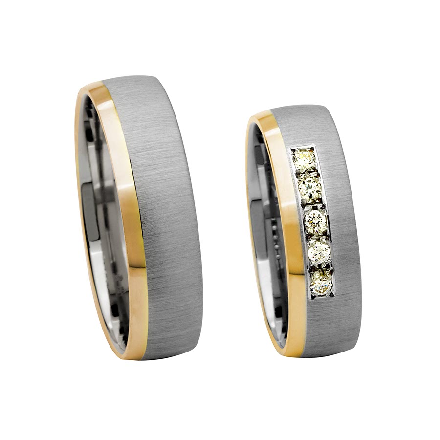 Wedding rings 600 Platin, 585 Gelbgold 514248-60