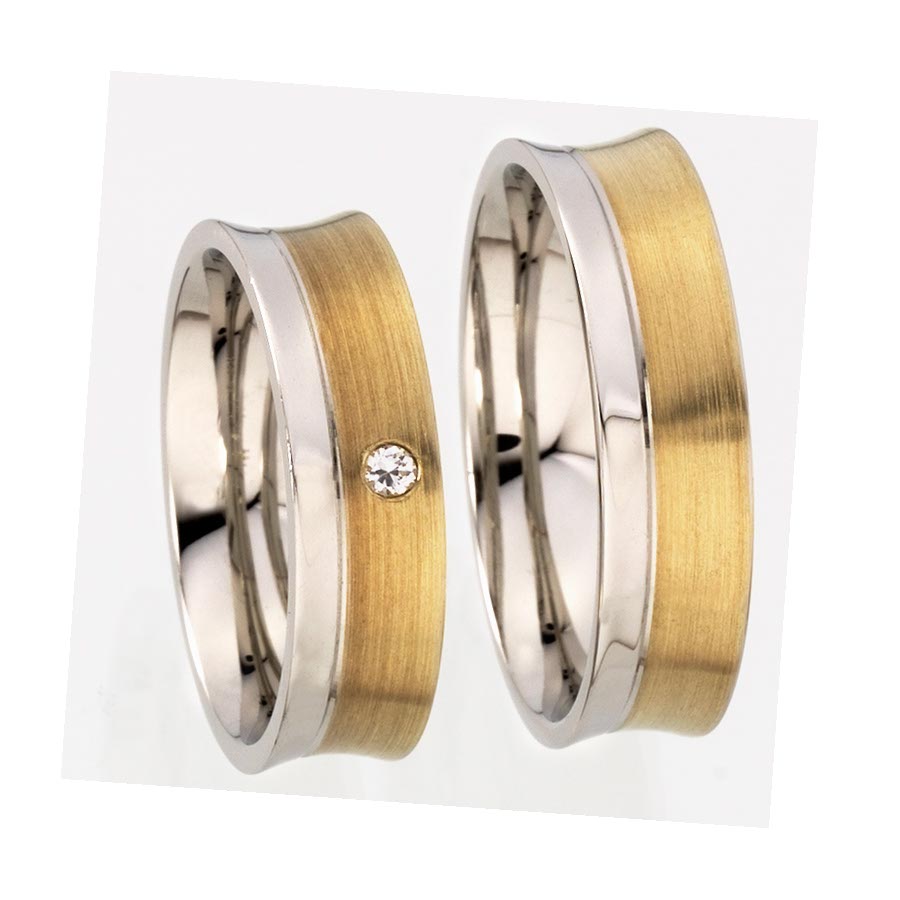 Wedding rings 925 Silber, 333 Gelbgold 514382-60