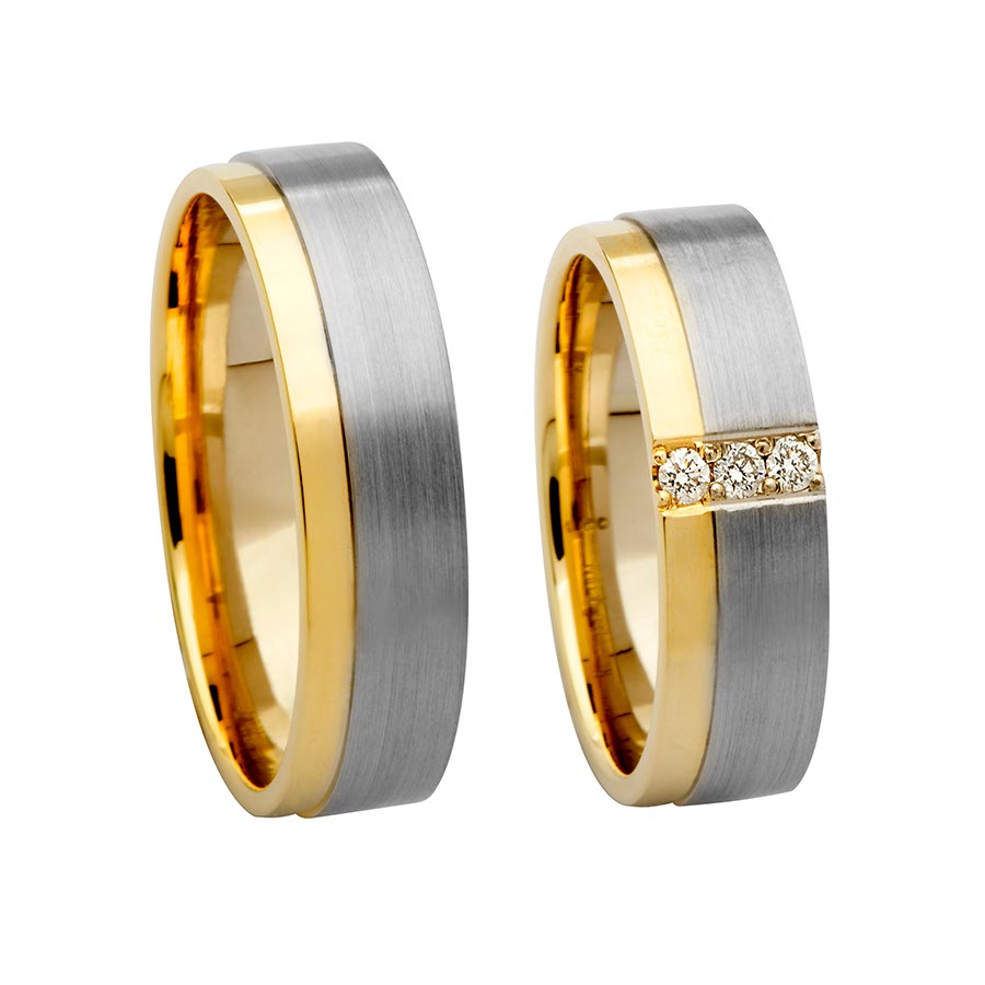 Wedding rings 925 Silber, 333 Gelbgold 514628-65