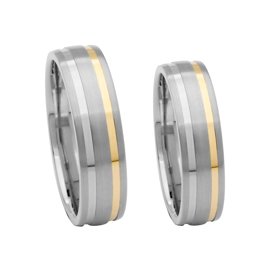 Wedding rings 925 Silber, 333 Gelbgold 514638-60