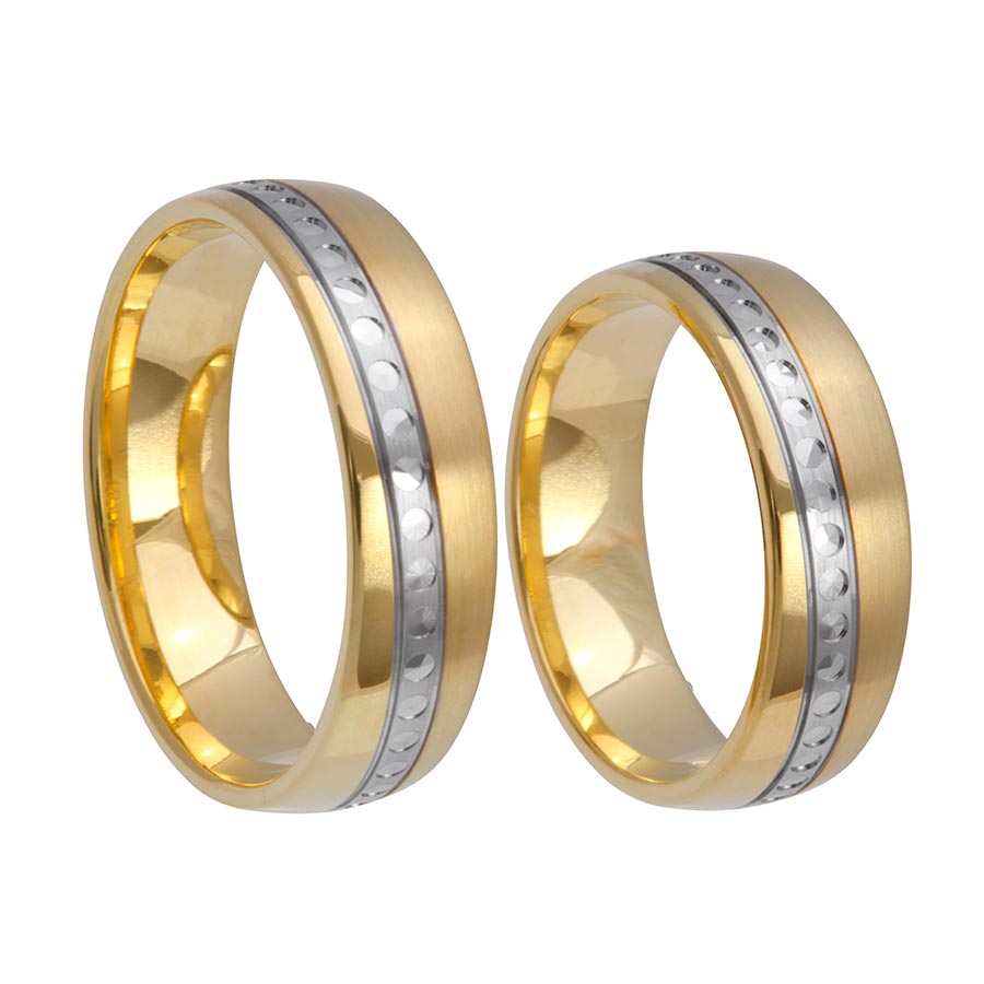 Wedding rings 375 Gelbgold, Weißgold+Pd 514687-60