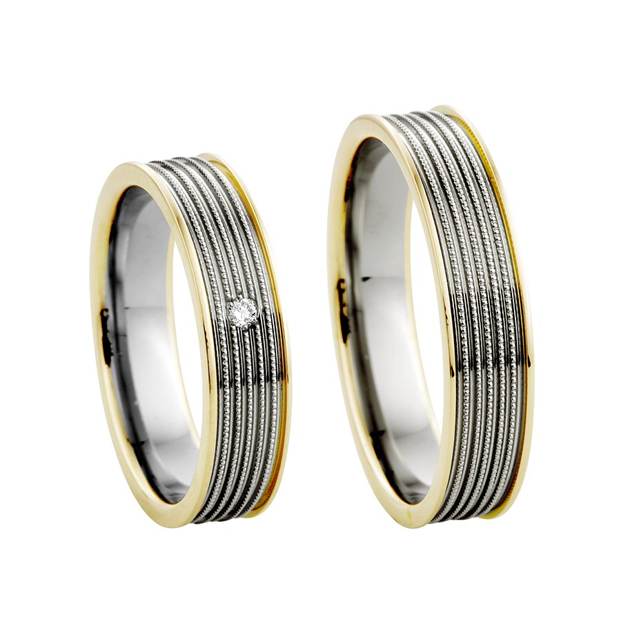 Wedding rings 375 Gelbgold, Weißgold+Pd 514773-50