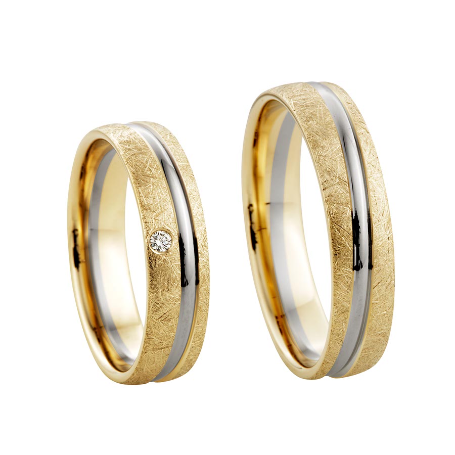 Wedding rings 585 Gelbgold, Weißgold+Pd 514775-50
