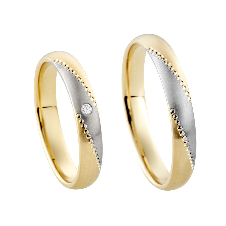 Wedding rings 375 Gelbgold, Weißgold+Pd 514777-35