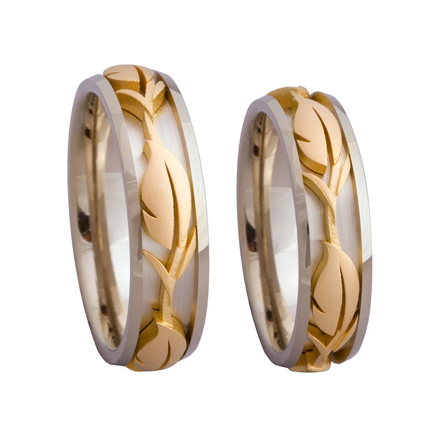 Wedding rings 375 Gelbgold, Weißgold+Pd 516405-65