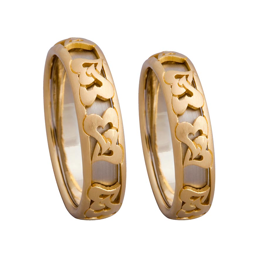Wedding rings 375 Gelbgold, Weißgold+Pd 516406-56