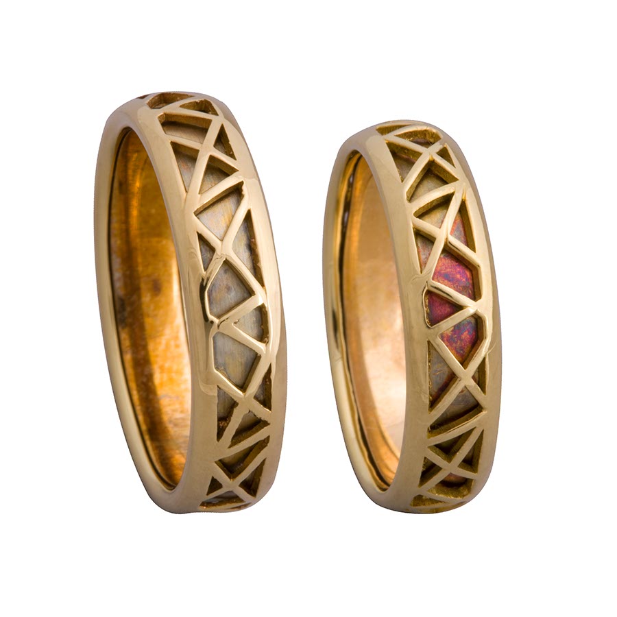 Wedding rings 585 Gelbgold, Weißgold+Pd 516409-57