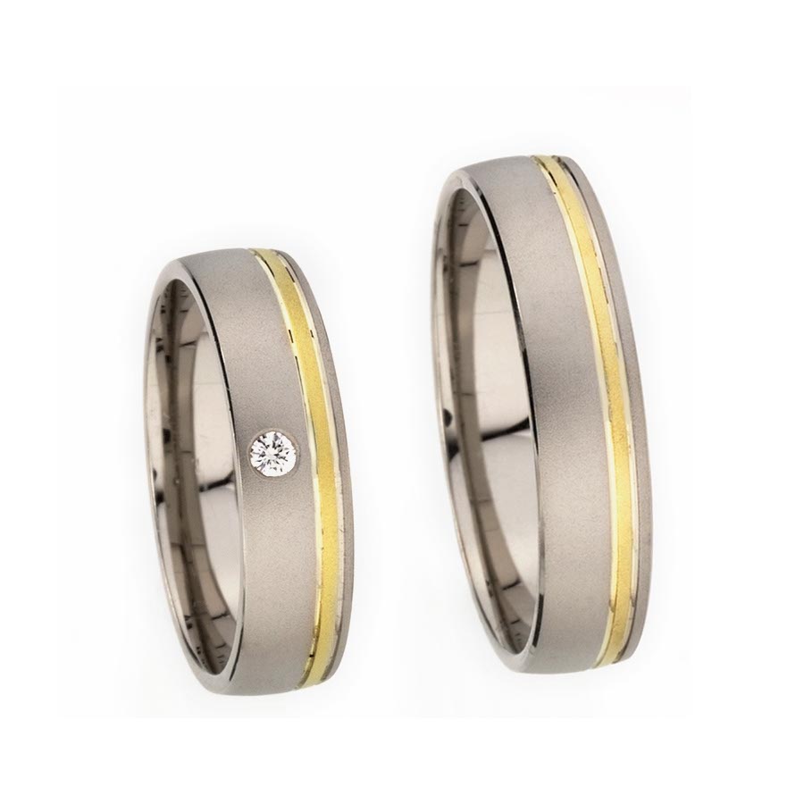 Wedding rings 585 Gelbgold, Weißgold+Pd 517197-50