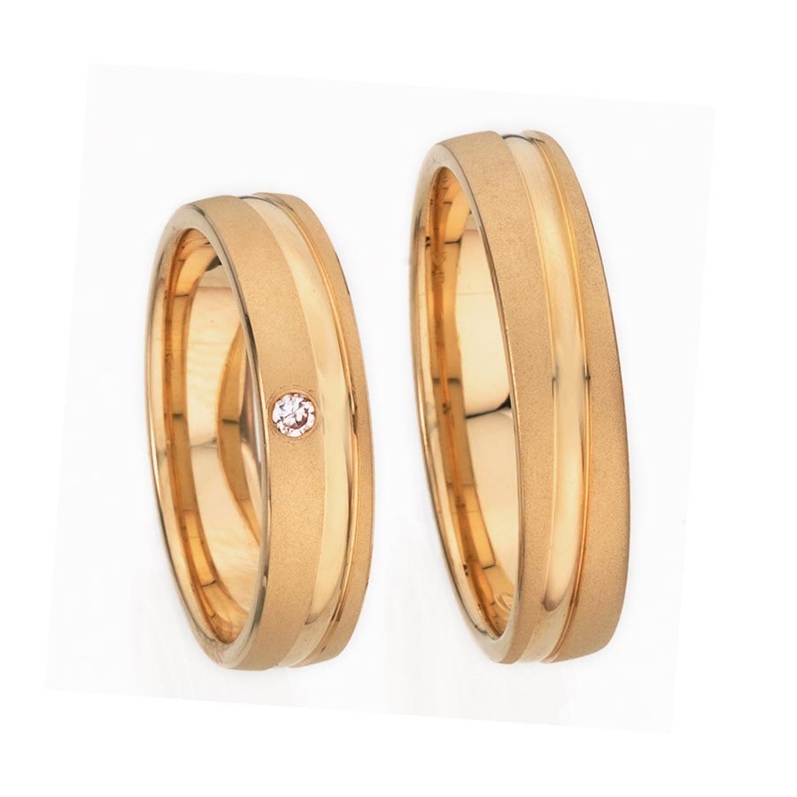 Wedding rings 585 Rotgold 517301-50