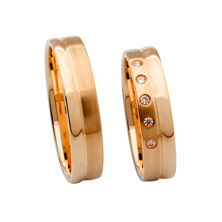 Wedding rings 585 Rotgold 517318-50