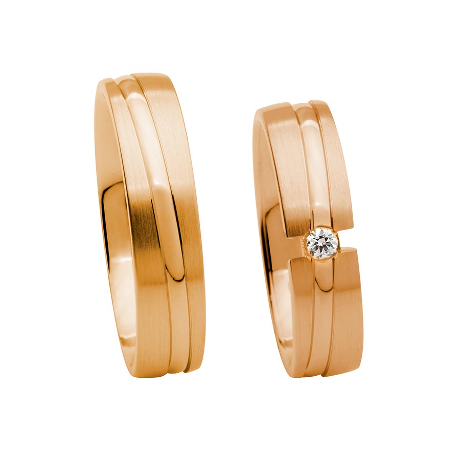 Wedding rings 585 Rotgold