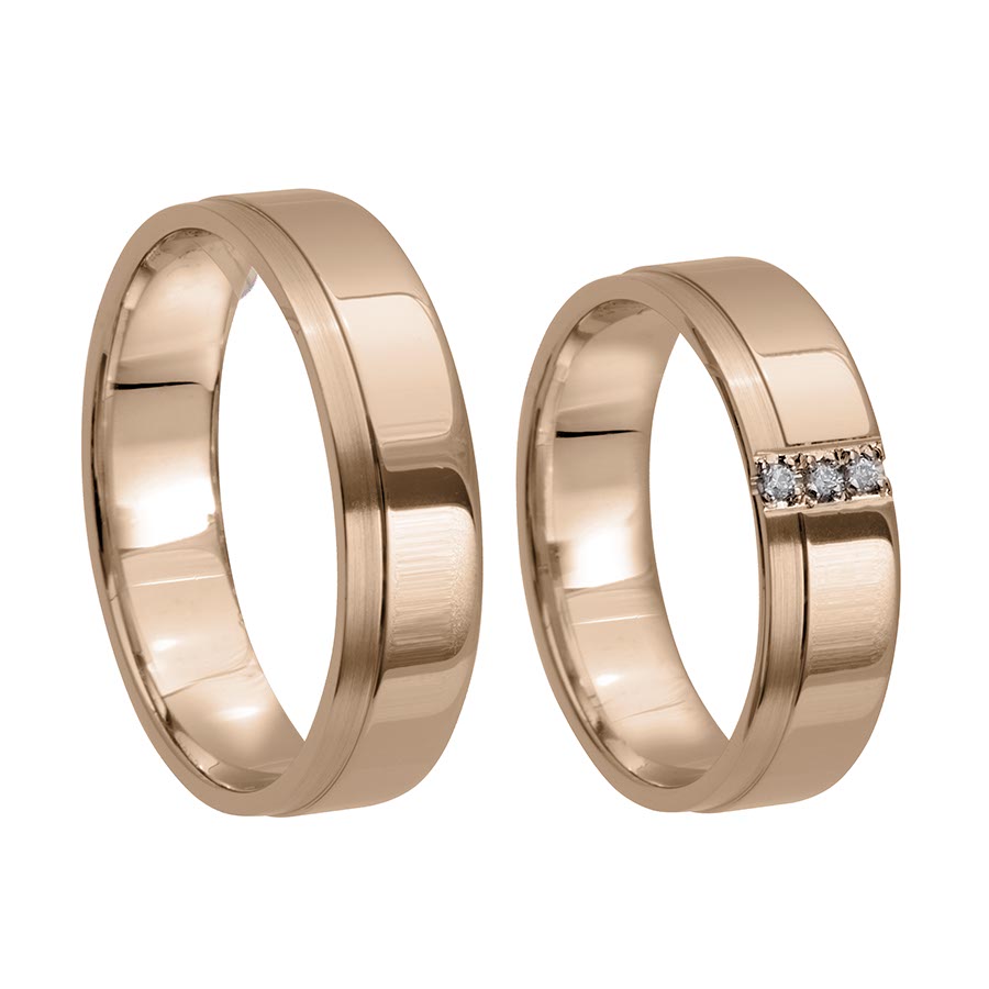 Wedding rings 333 Rotgold 517352-55