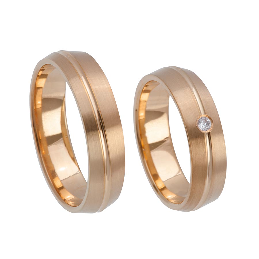 Wedding rings 333 Rotgold 517354-55