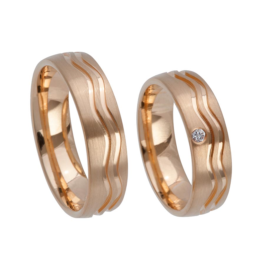 Wedding rings 333 Rotgold 517358-60