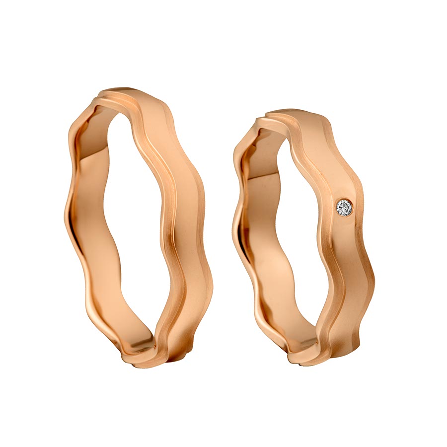 Wedding rings 375 Rotgold 517384-45