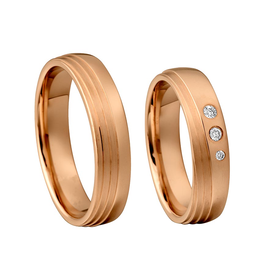 Wedding rings 375 Rotgold 517385-50
