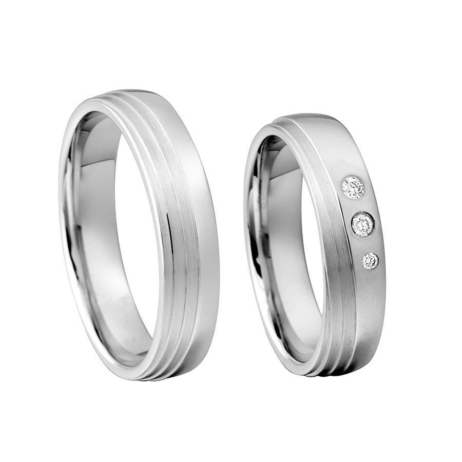 Wedding rings 375 Weißgold 517385-50