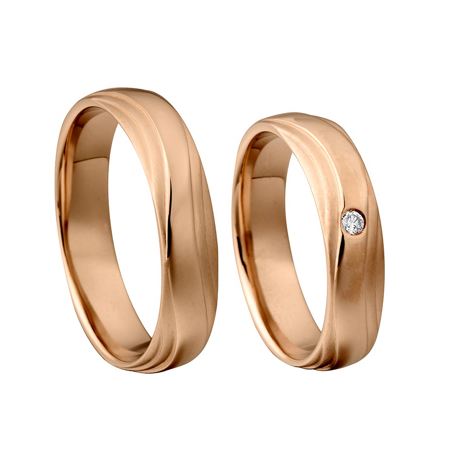 Wedding rings 375 Rotgold 517386-50