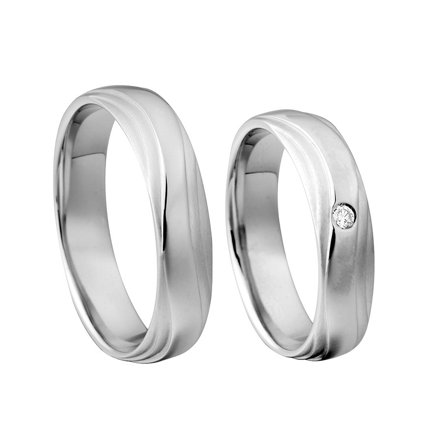Wedding rings 375 Weißgold 517386-50
