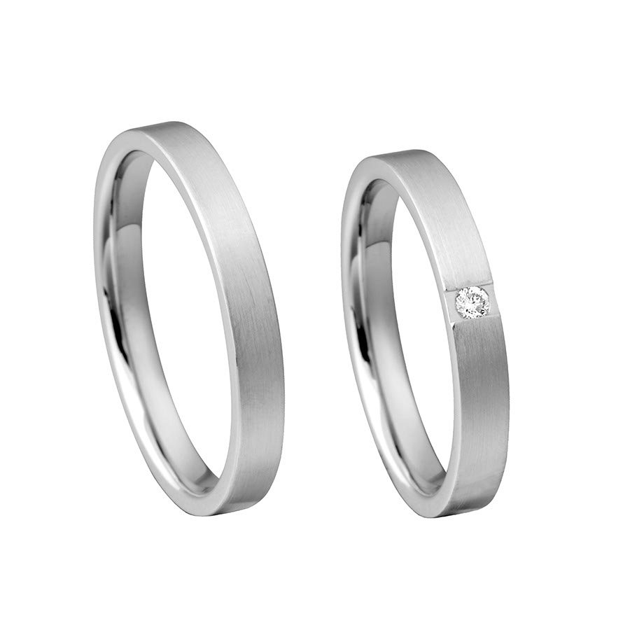 Wedding rings 375 Weißgold 517387-30