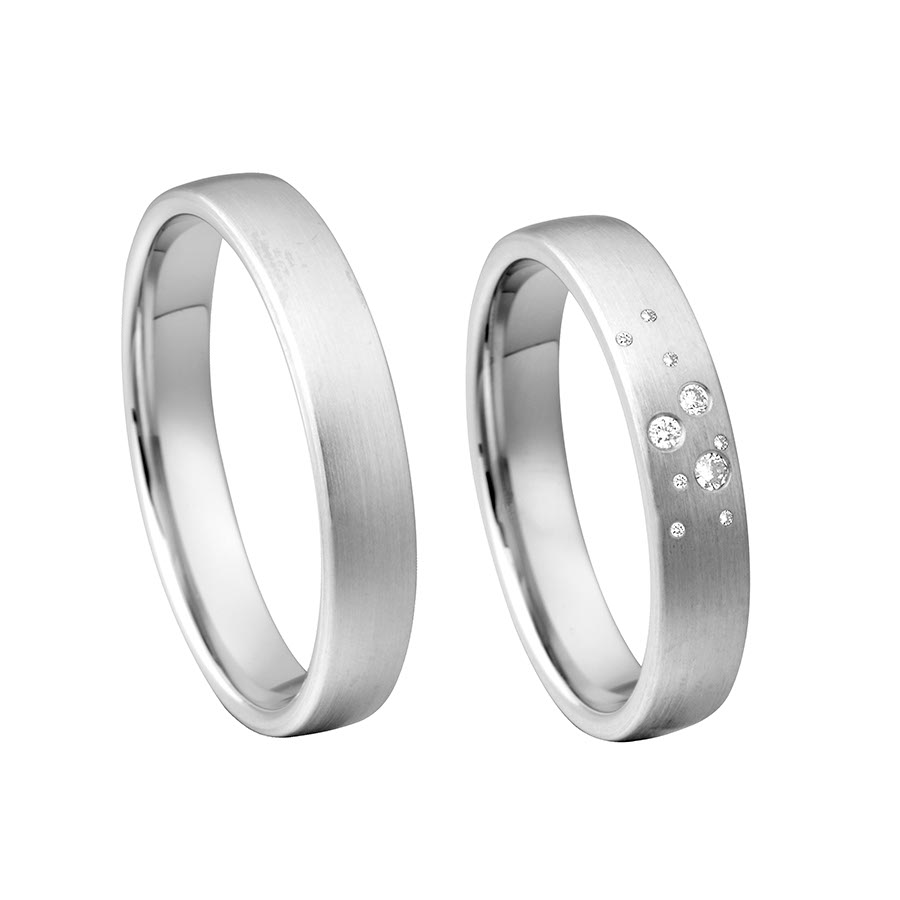 Wedding rings 375 Weißgold 517388-40
