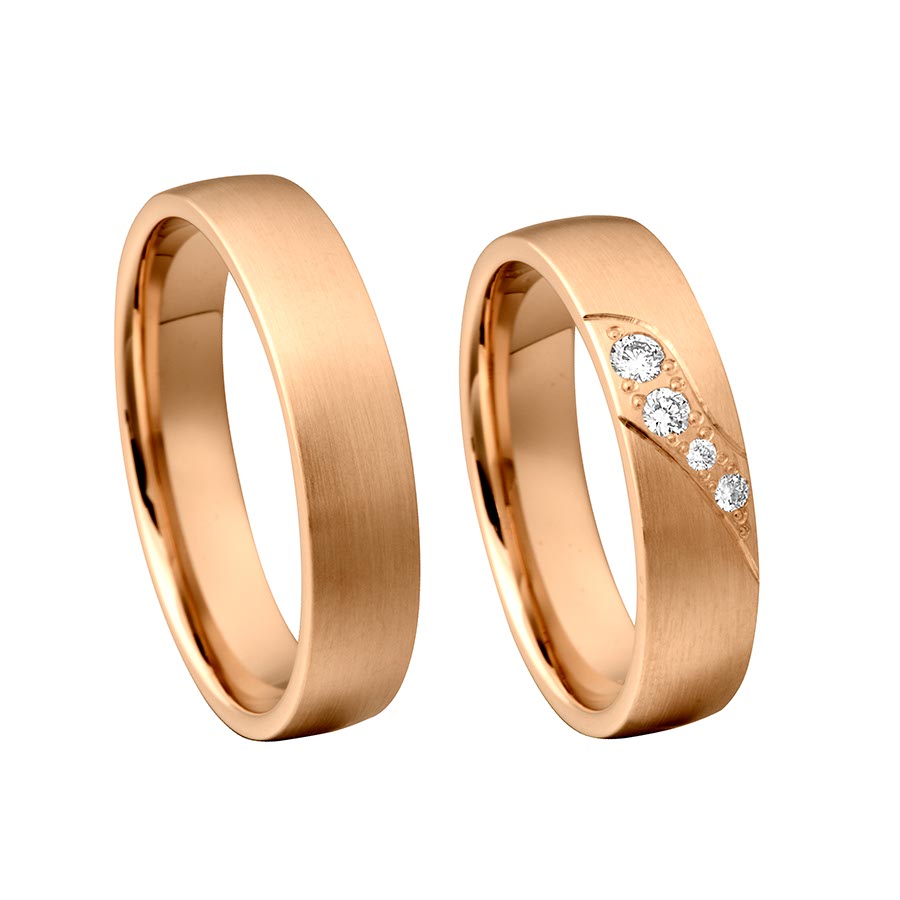 Wedding rings 375 Rotgold