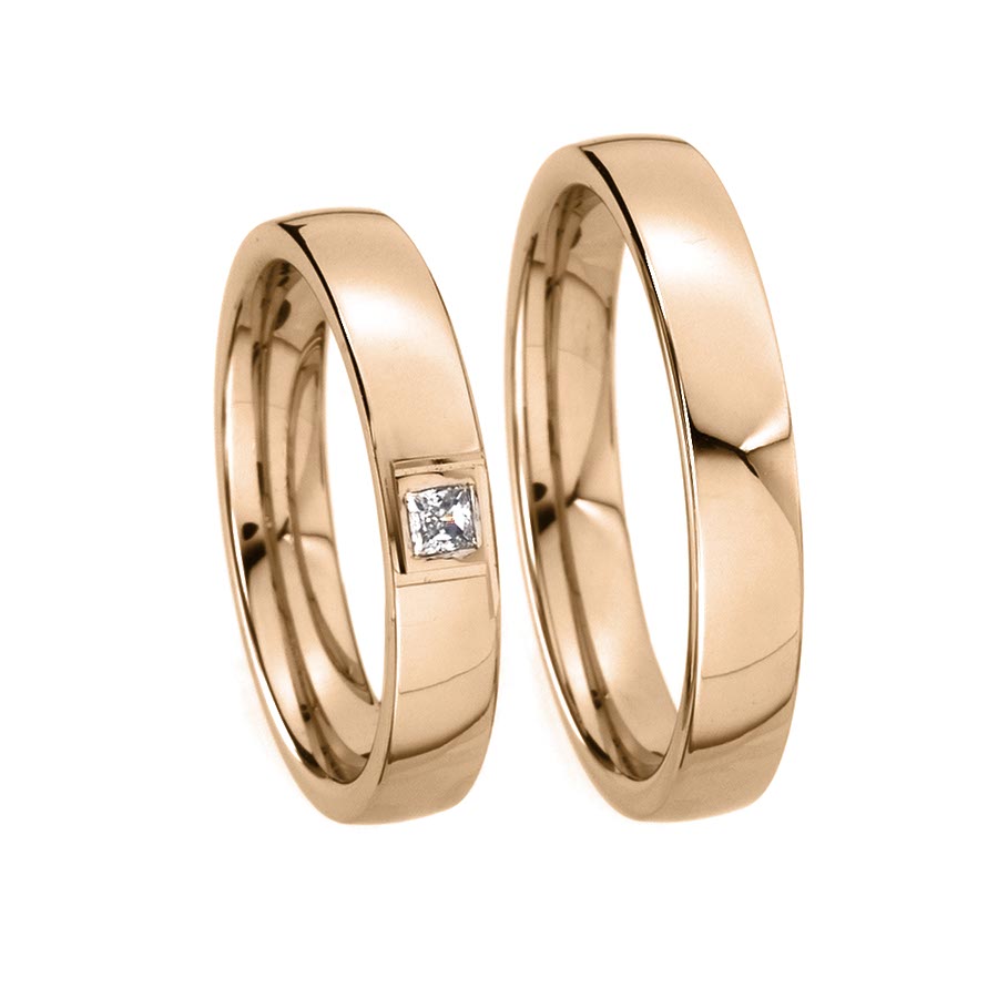 Wedding rings 585 Rotgold 518025-40