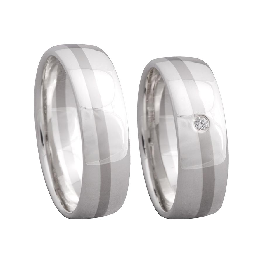 Wedding rings 500 Palladium, 925 Silber 518103-65