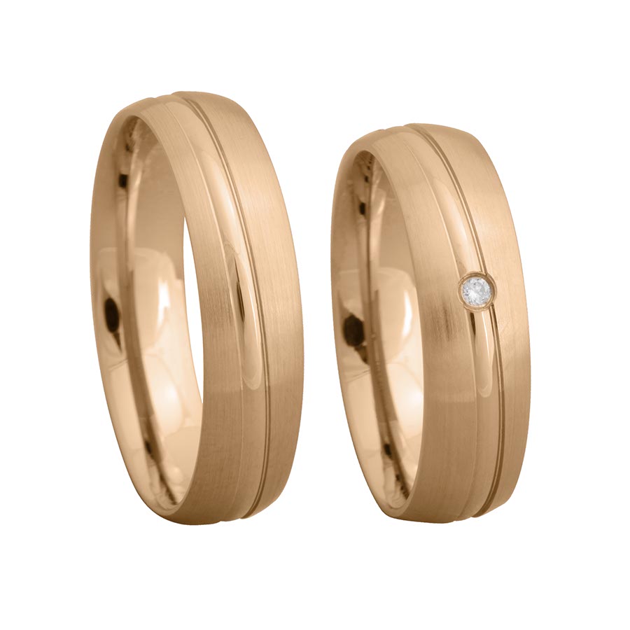 Wedding rings 585 Rotgold 518105-55