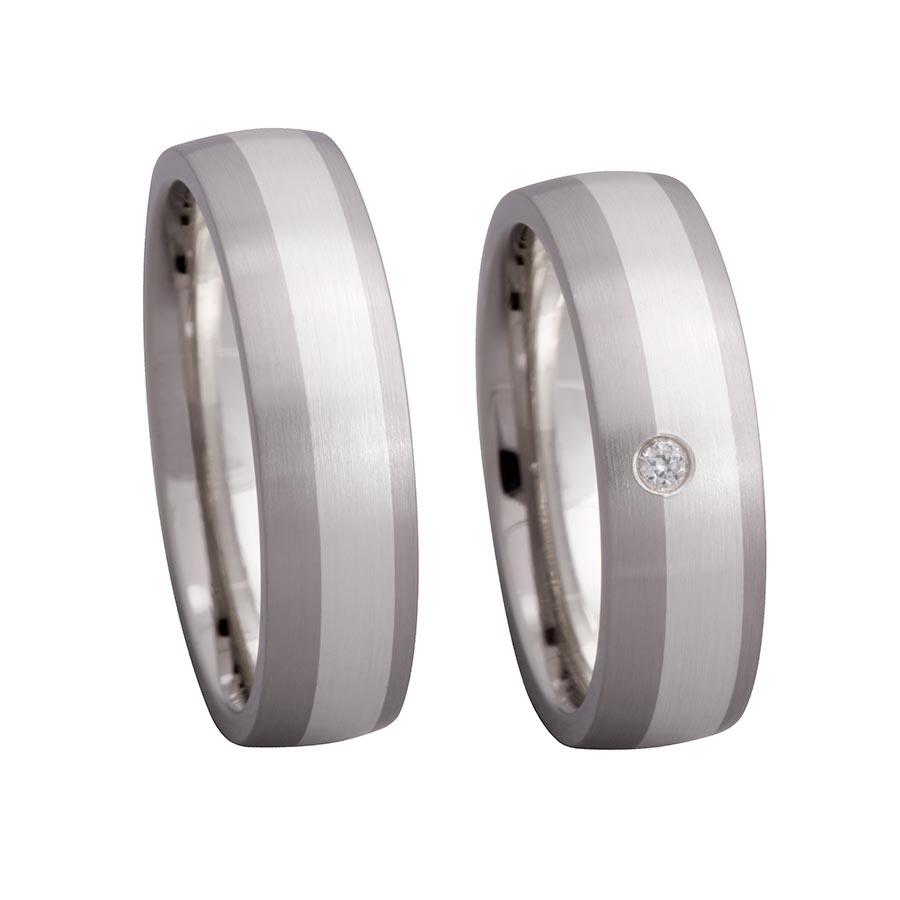 Wedding rings 500 Palladium, 925 Silber 518111-60