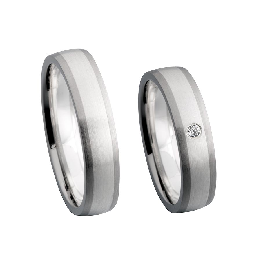 Wedding rings 500 Palladium, 925 Silber 518114-50