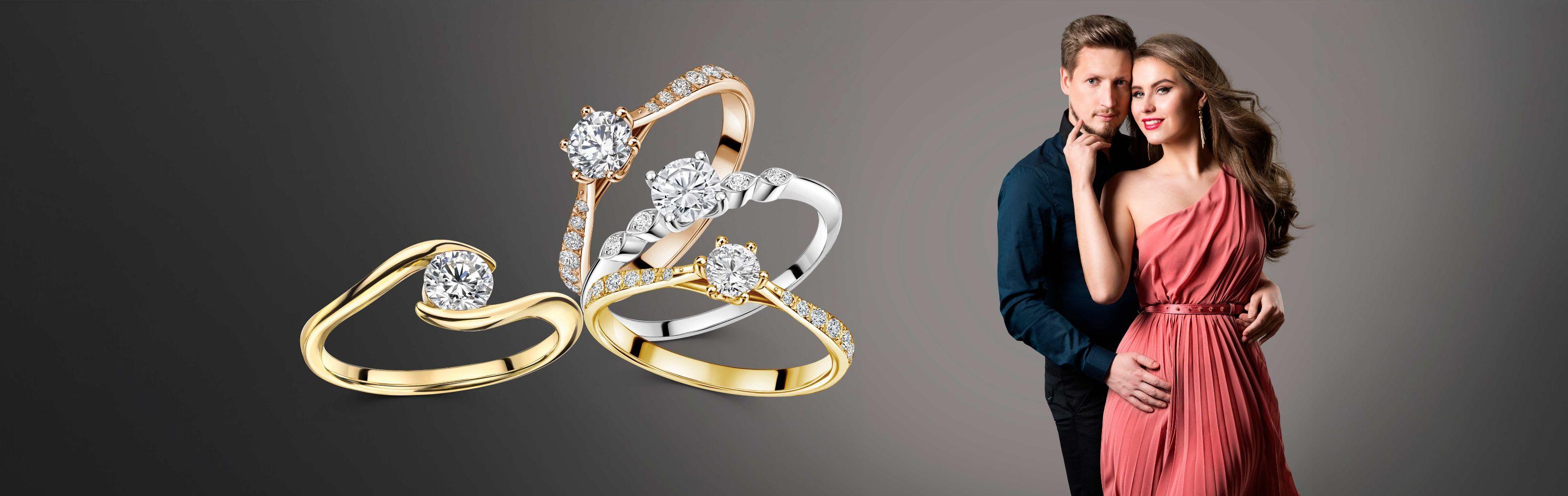 Engagement rings with diamonds